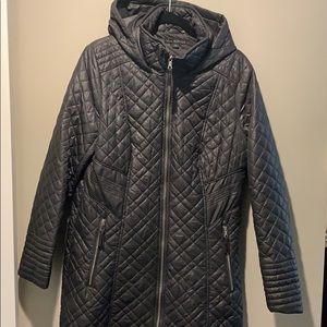 Via Spiga, Hooded Puffer Jacket, Grey, large